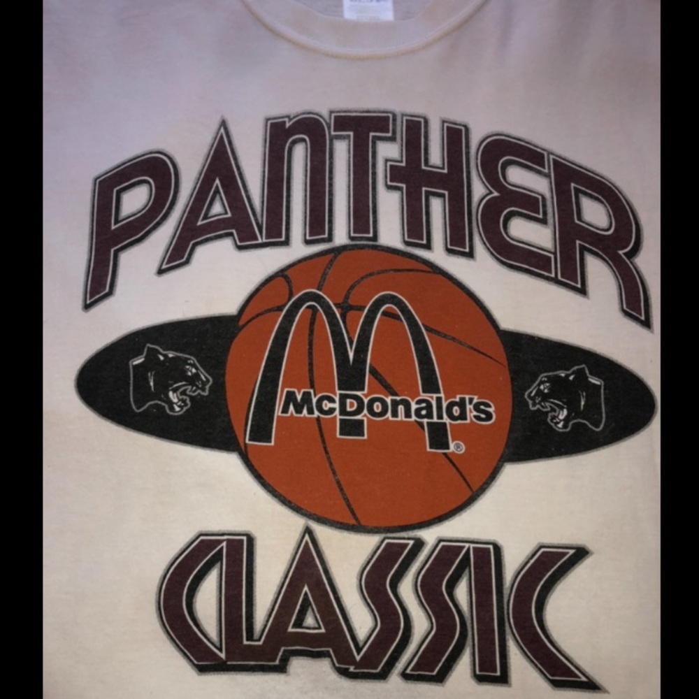 Vintage 1994 McDonalds Basketball Tshirt “Panther Classic” Travis Scott ref - Picture 2 of 5